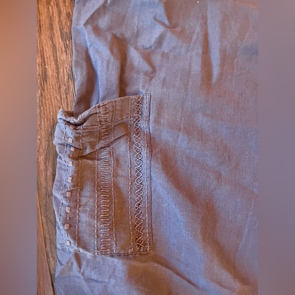 MARKETPLACE Handiwork of India MINIMALIST NATURAL COTTON LINEN PANTS - Picture 3 of 11